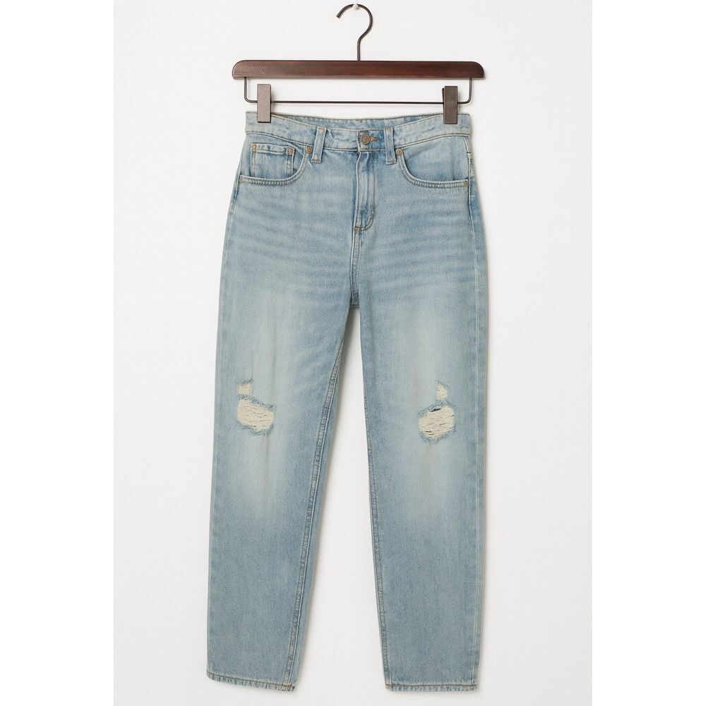 Old Navy Girls High-Waisted Slouchy Straight Built-In Tough Jeans Light Wash 14
